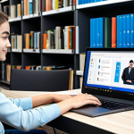 AI-Powered Study Session**

A young, fully clothed student in a modern library setting, studying with the assistance of an AI chatbot on a laptop, safe for work, appropriate content, modest clothing, professional environment, perfect anatomy, correct proportions, well-formed hands, proper finger count, natural body proportions, high quality, friendly and supportive atmosphere, family-friendly, fully clothed, learning concept.

**