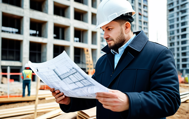 소비자 불만 관리 소프트웨어 비교 - **Image Prompt:** A professional architect, fully clothed in modest attire, reviewing blueprints at ...