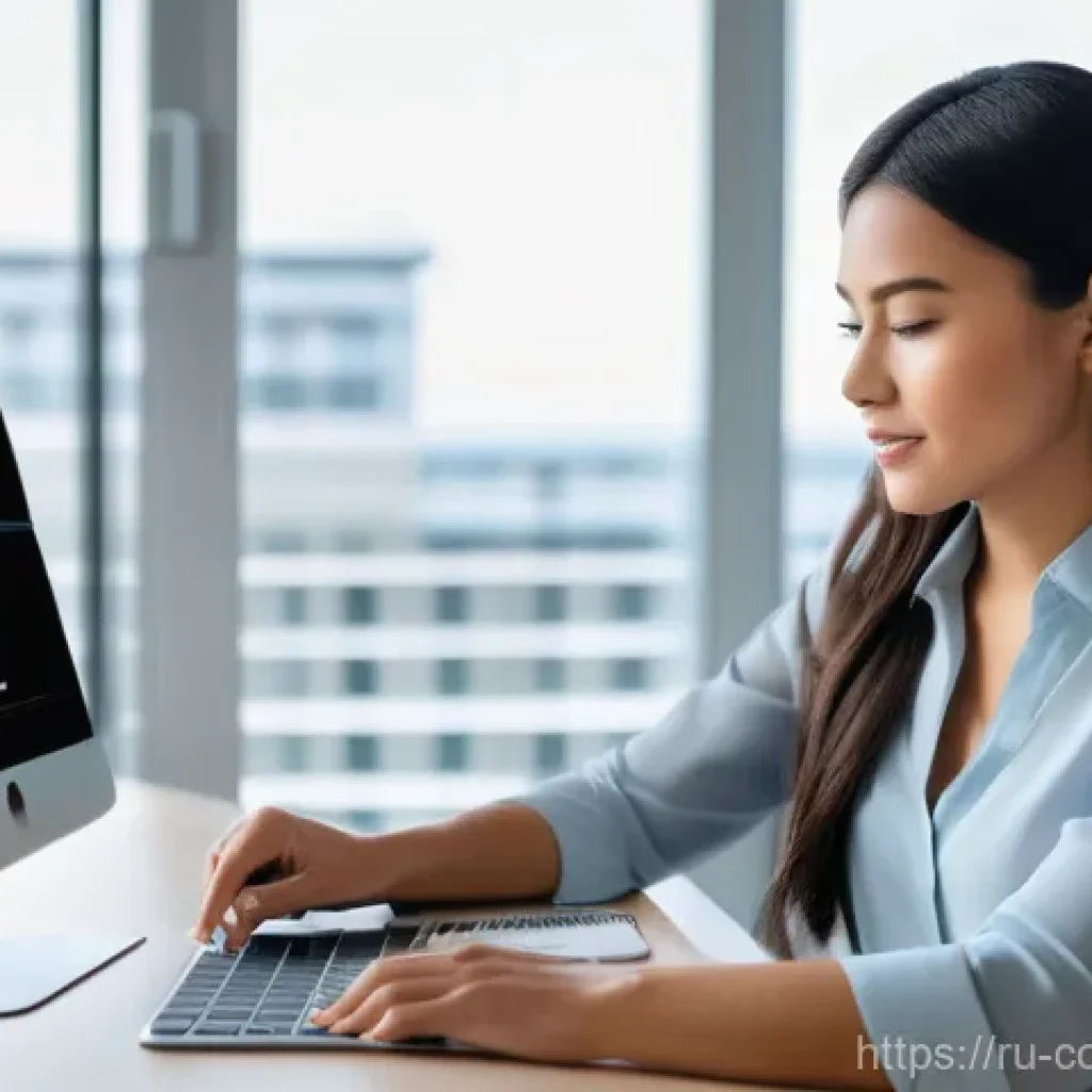 소비자 행동 데이터를 활용한 디지털 서비스 혁신 - **Prompt:** A young professional woman, in her late 20s, with a smart casual style (wearing a tastef...