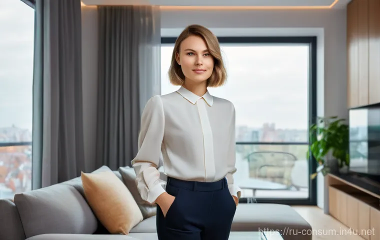 소비자전문기술사의 연봉 현황과 전망 - **Image Prompt:** A hyperrealistic, warm-toned indoor photograph of a focused Russian home appliance...