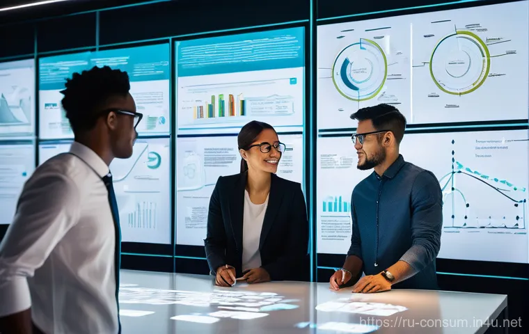 소비자 행동 데이터를 활용한 신제품 혁신 전략 연구와 분석 - **Prompt:** A diverse group of young, energetic professionals, including men and women of various et...