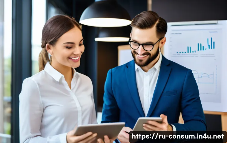 소비자 불만 관리 사례 분석 - **Prompt:** A vibrant and dynamic image illustrating the concept of customer feedback leading to bus...