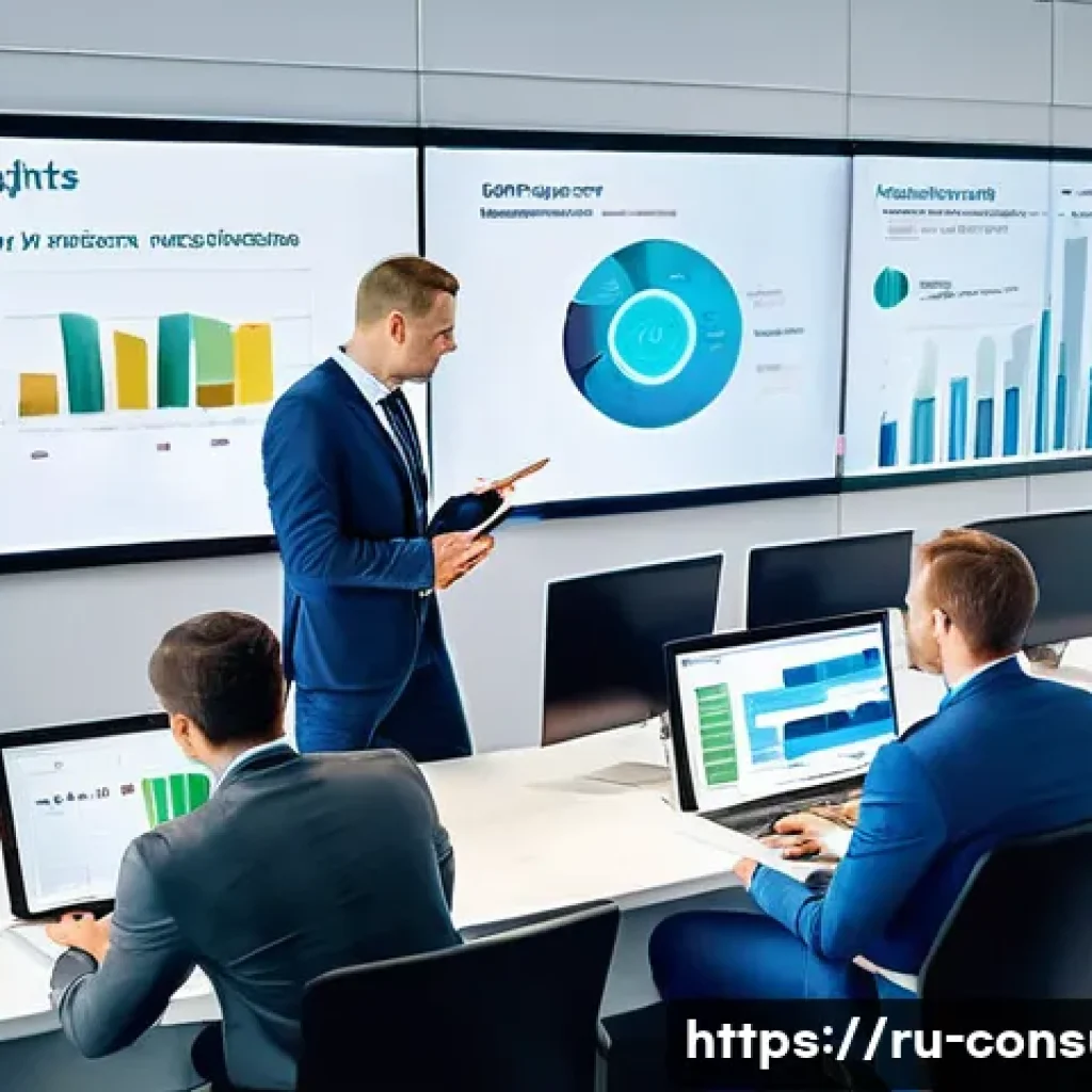 소비자 행동 데이터 활용과 조직 변화 성공 사례 - **Prompt 1: Data-Driven Customer Insights in a Modern Russian Office**
    "A diverse group of moder...