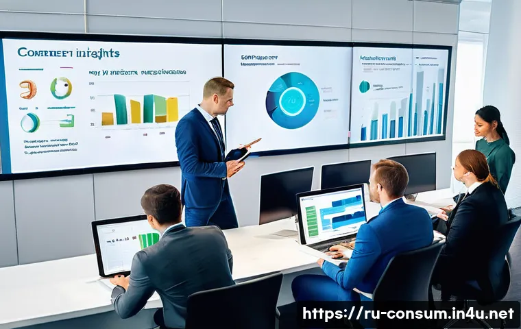 소비자 행동 데이터 활용과 조직 변화 성공 사례 - **Prompt 1: Data-Driven Customer Insights in a Modern Russian Office**
    "A diverse group of moder...