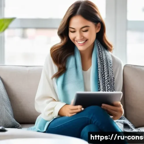 소비자 행동 데이터를 활용한 혁신적 디지털 서비스 사례 연구와 분석 - **Prompt 1: The Seamless Shopping Experience**
    A bright, clean, and modern living room. A happy,...