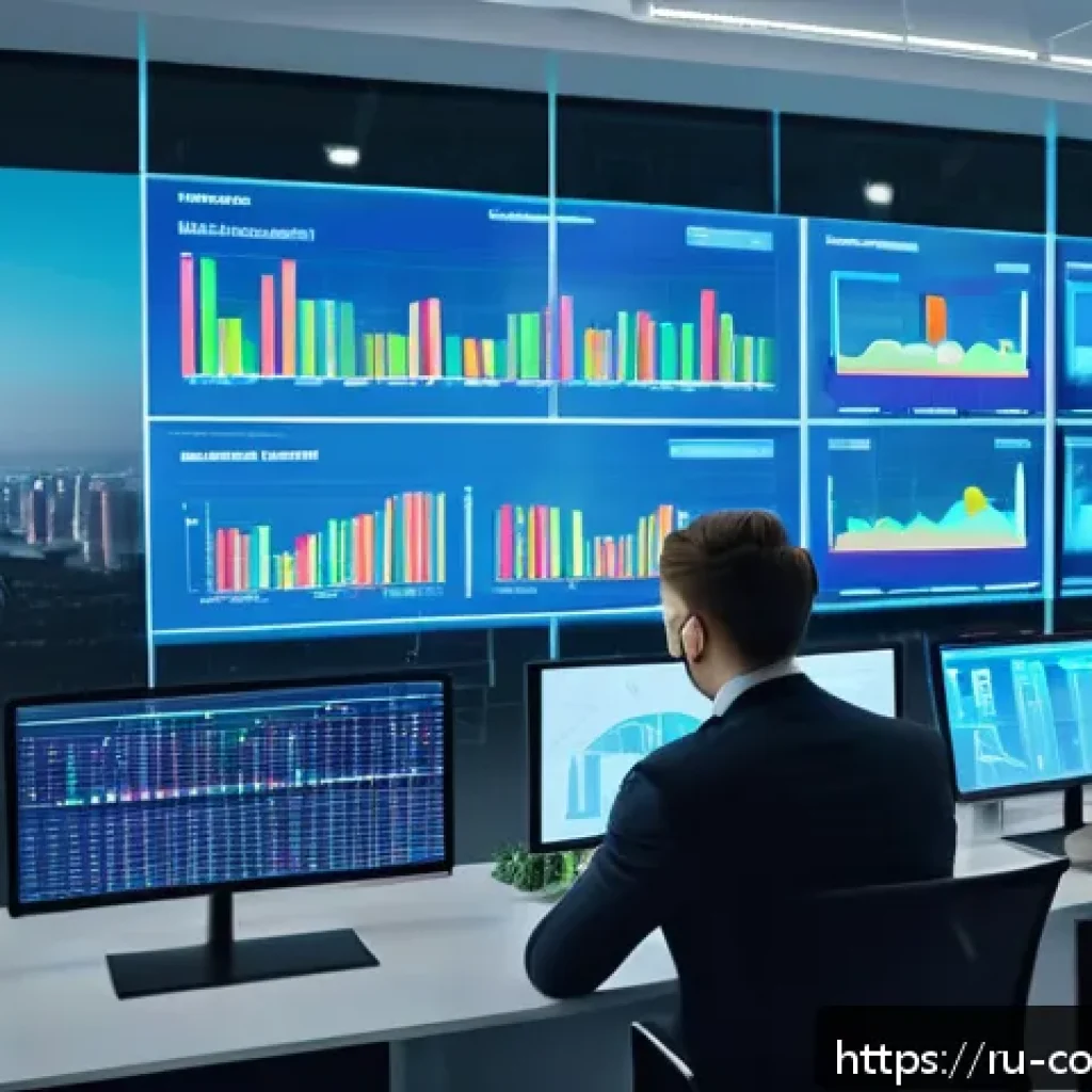 소비자 보호 관련 연구와 학문적 기여 - A modern Russian consumer protection office scene showing diverse professionals analyzing big data o...