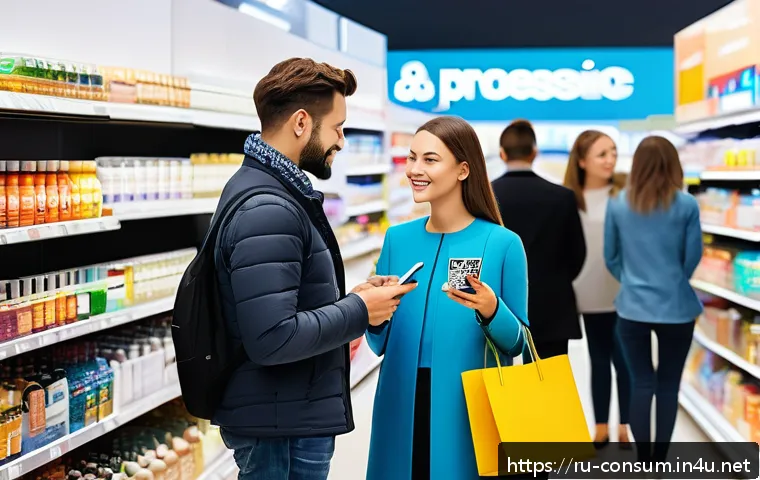 소비자 보호 관련 글로벌 사례 연구 보고서 - A detailed scene depicting a modern European consumer marketplace with emphasis on transparency and ...